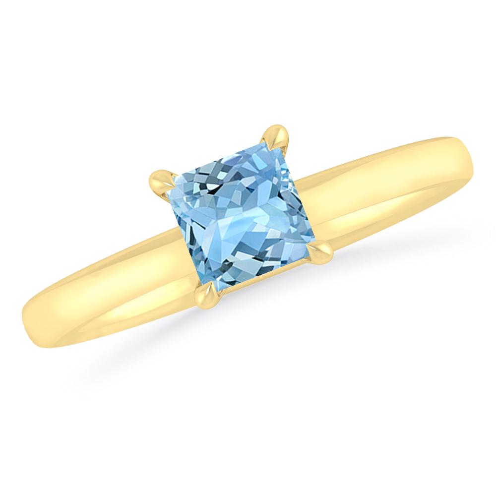 Yellow Gold - Aquamarine