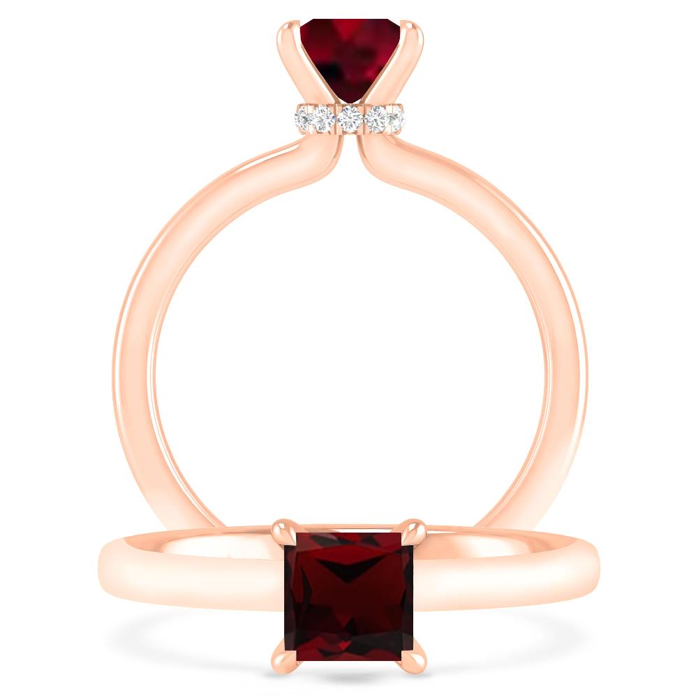 Rose Gold - Garnet
