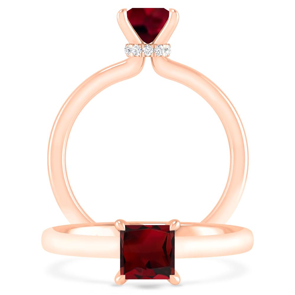Rose Gold - Garnet