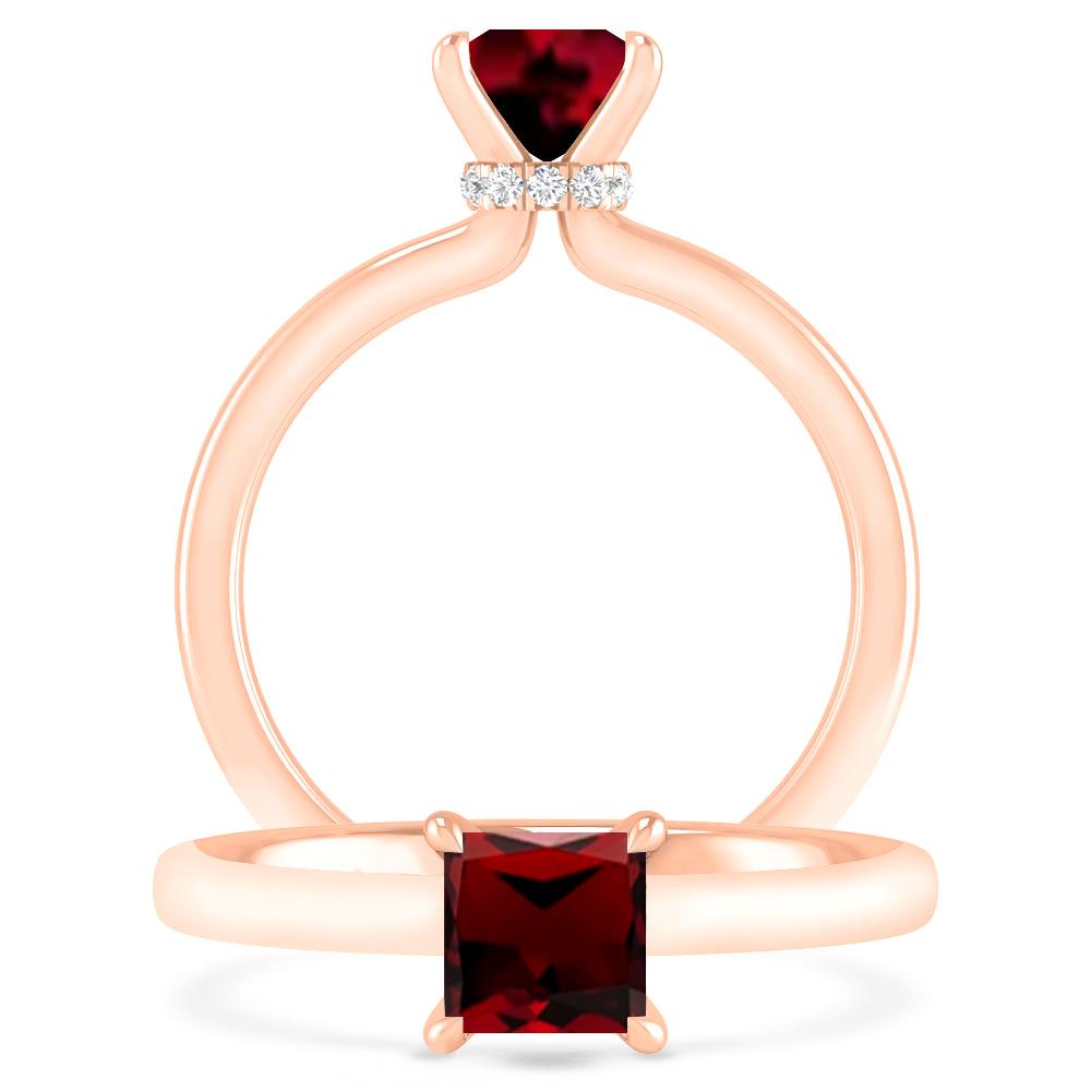 Rose Gold - Garnet