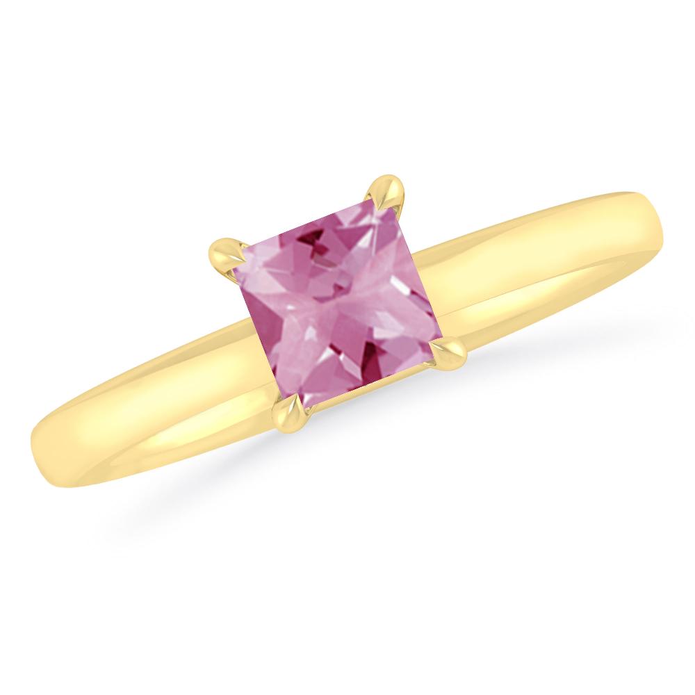 Yellow Gold - Pink Tourmaline