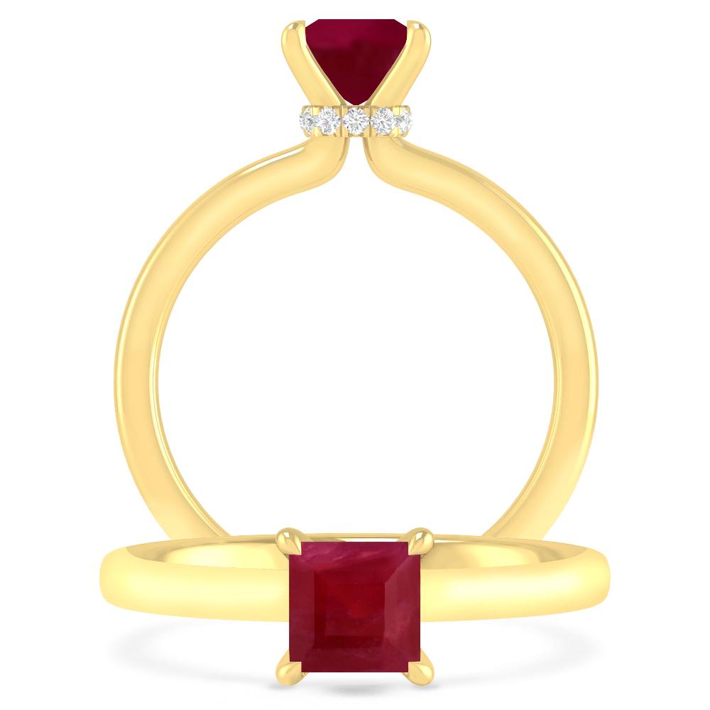Yellow Gold - Ruby
