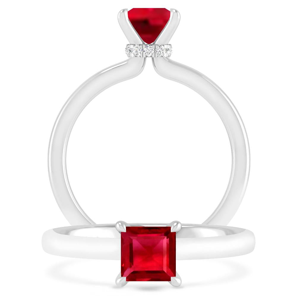 White Gold - Ruby