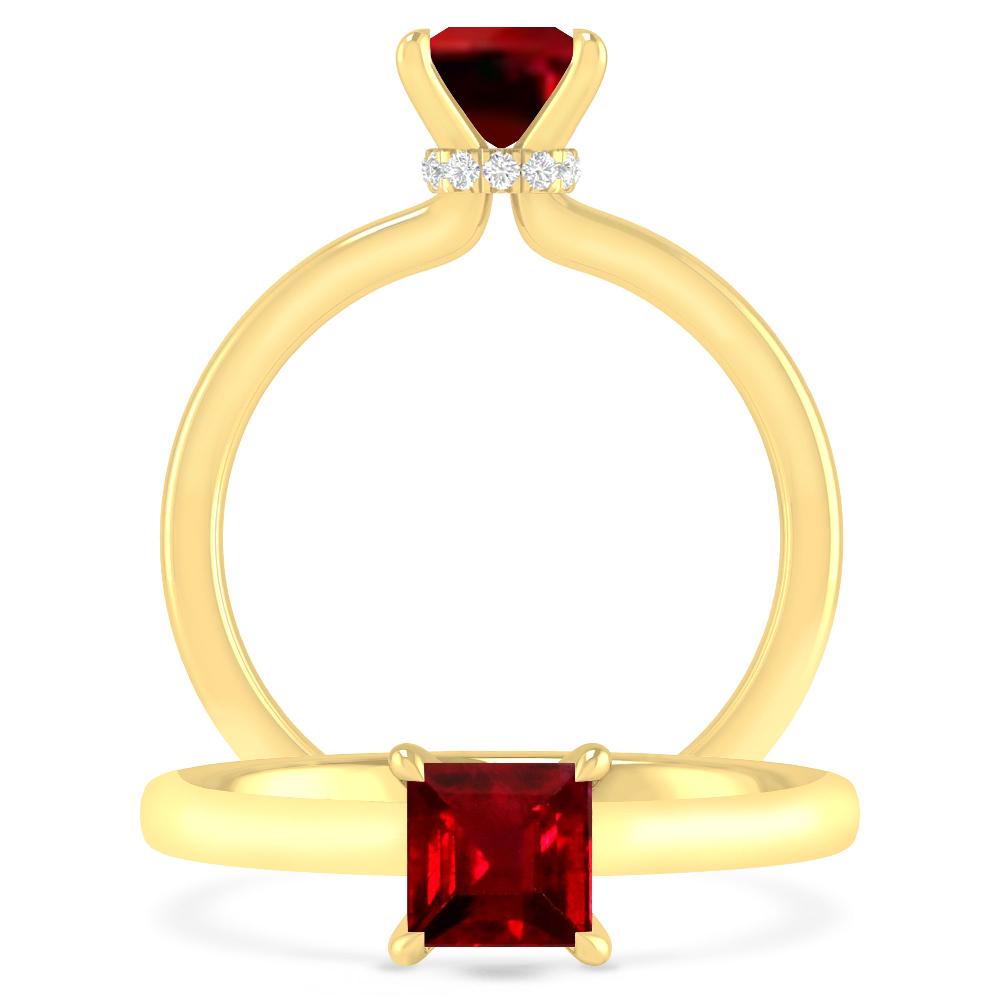 Yellow Gold - Ruby