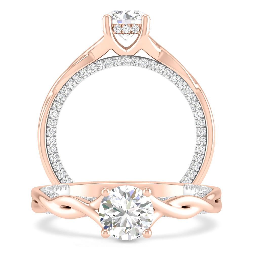 Rose Gold/White Gold - Round