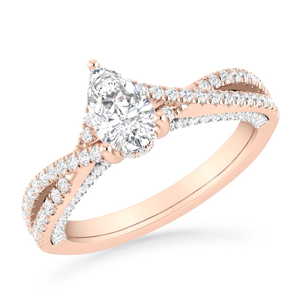 Rose Gold/White Gold - Pear