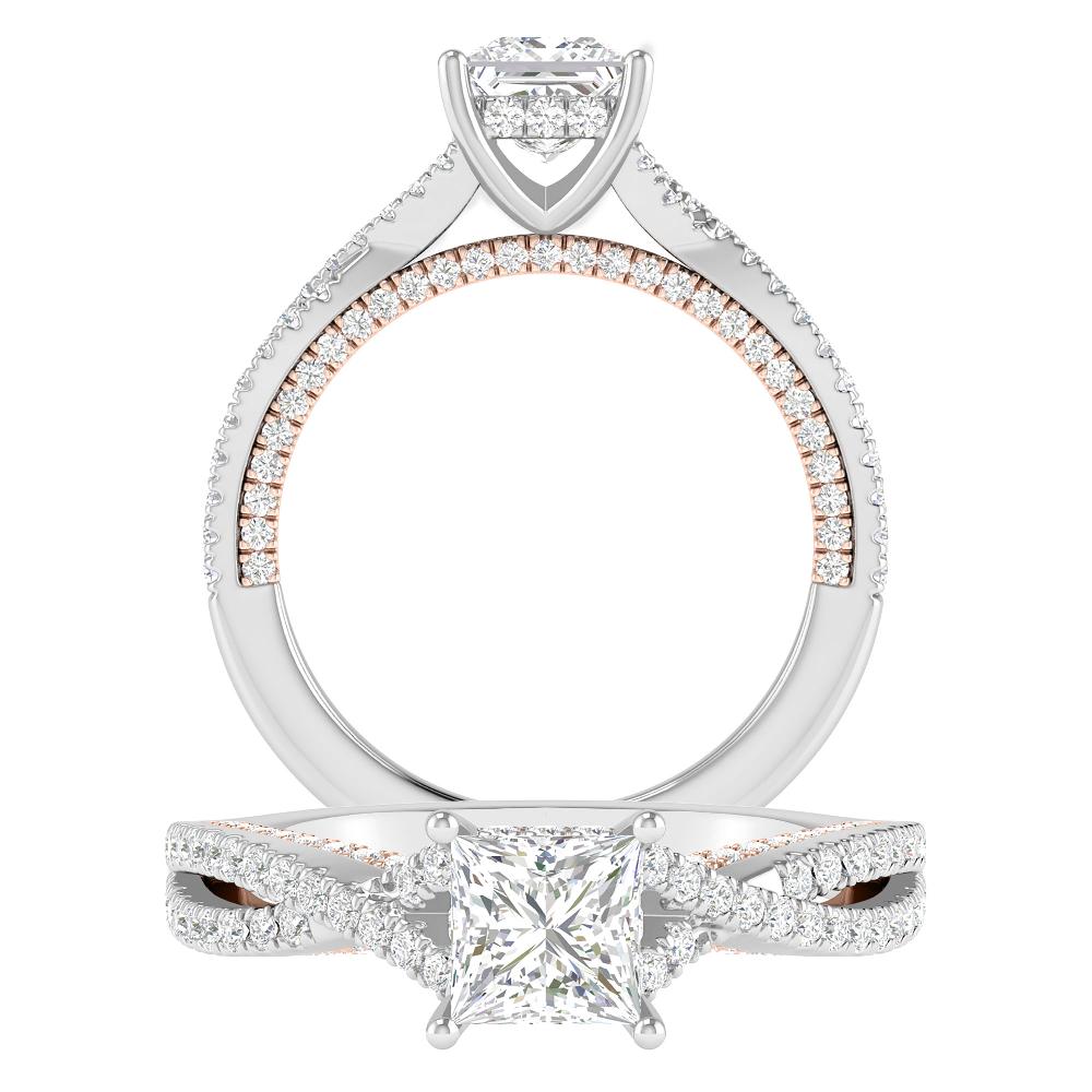 White Gold/Rose Gold - Princess