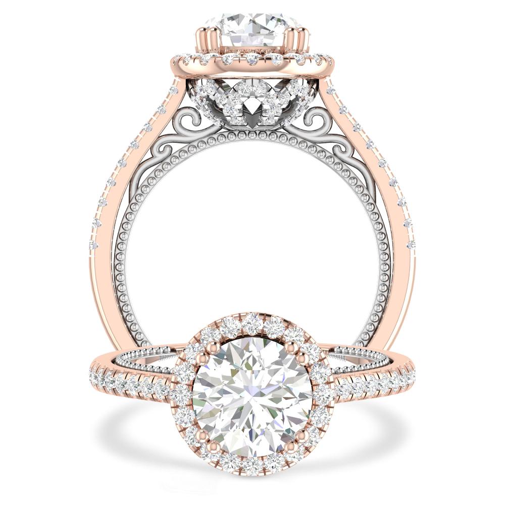 Rose Gold/White Gold - 2 5/8