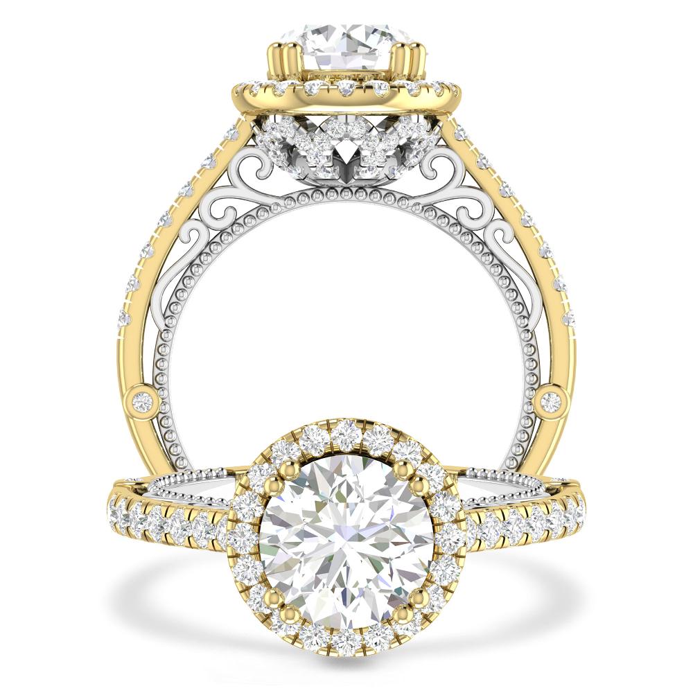 Yellow Gold/White Gold - Round