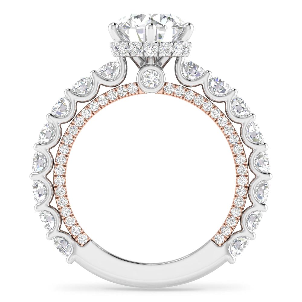 White Gold/Rose Gold - Round