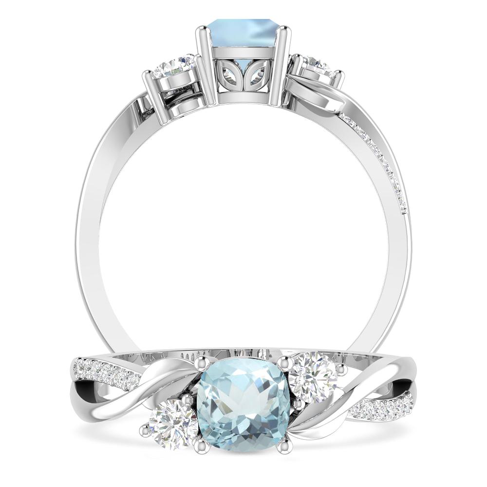 White Gold - Aquamarine
