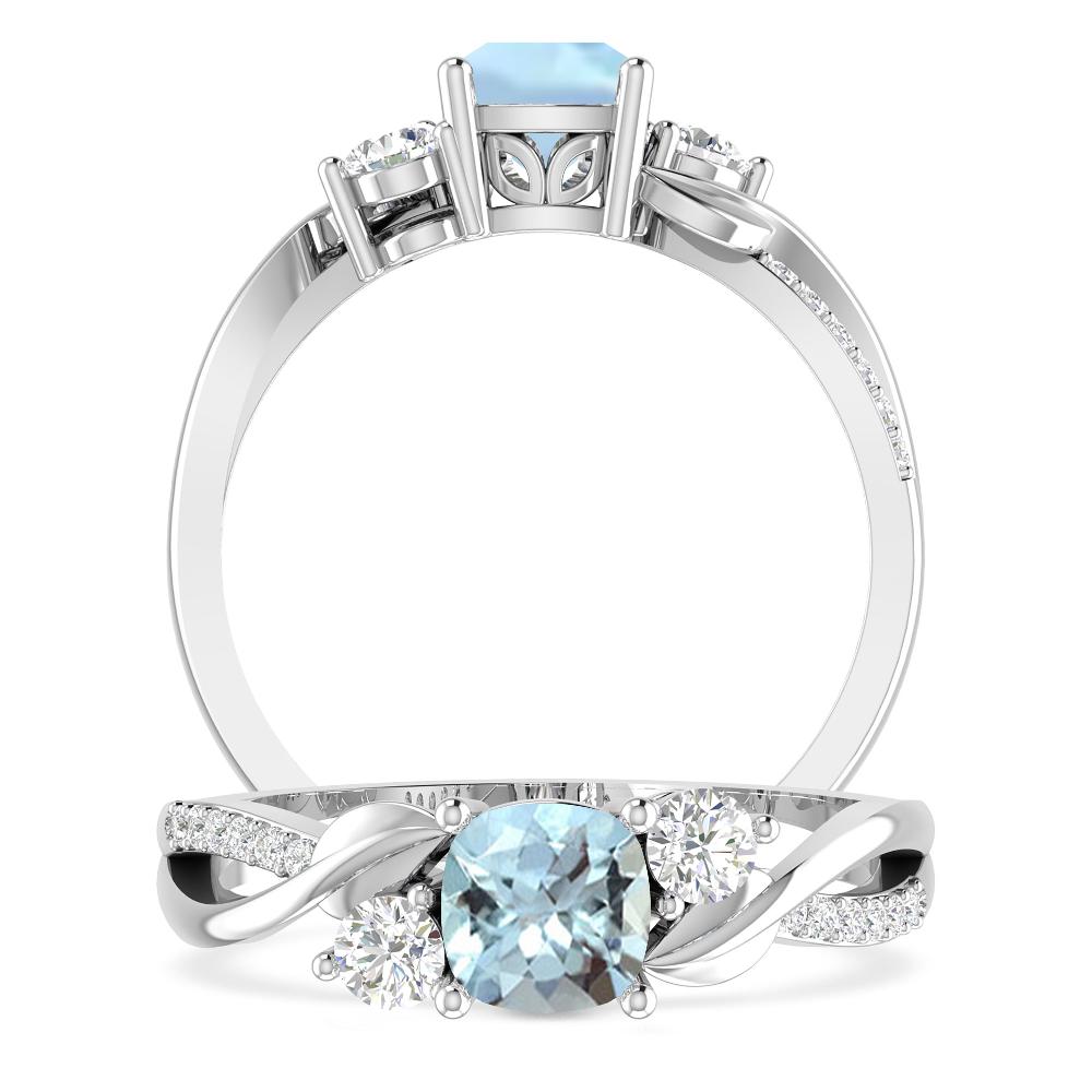 White Gold - Aquamarine