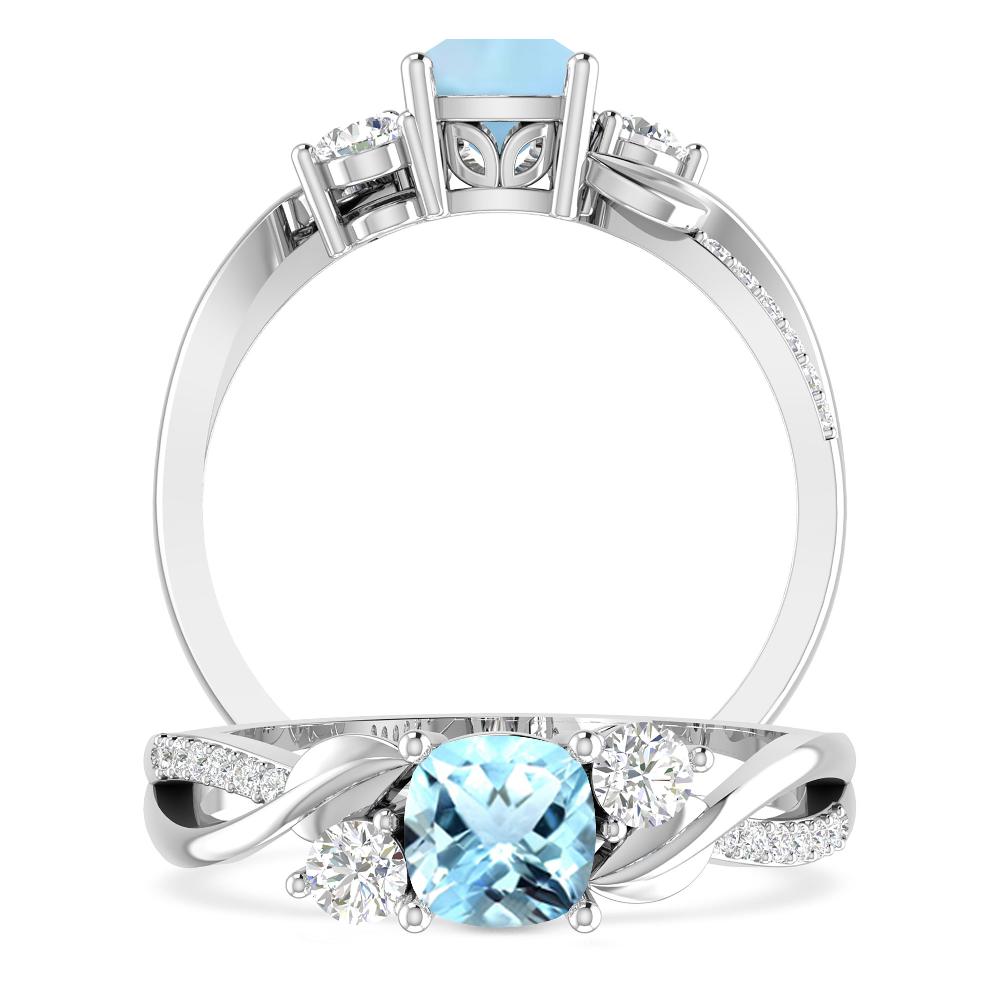 White Gold - Aquamarine