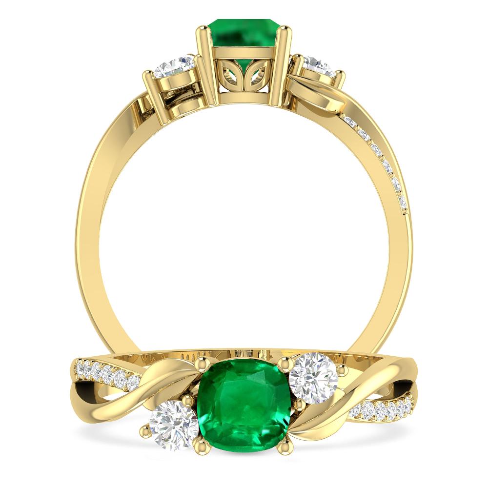 Yellow Gold - Emerald