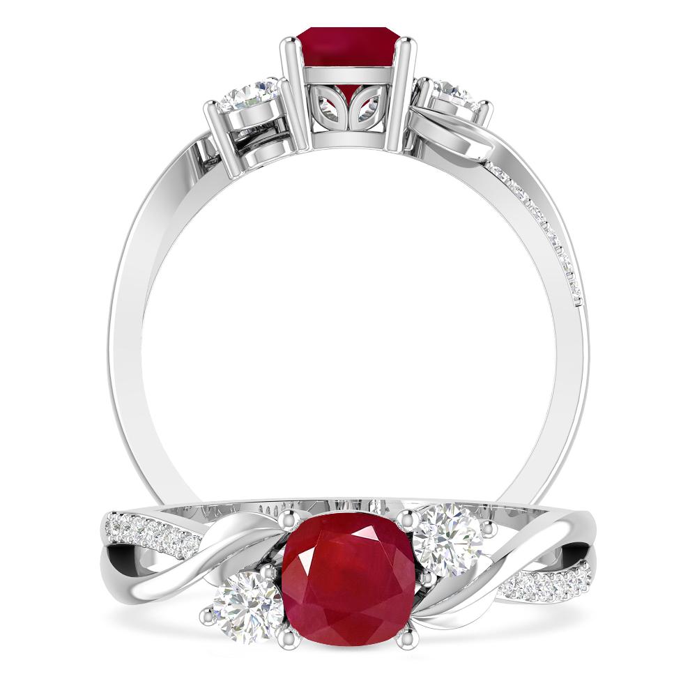 White Gold - Ruby