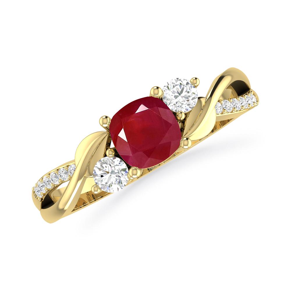 Yellow Gold - Ruby