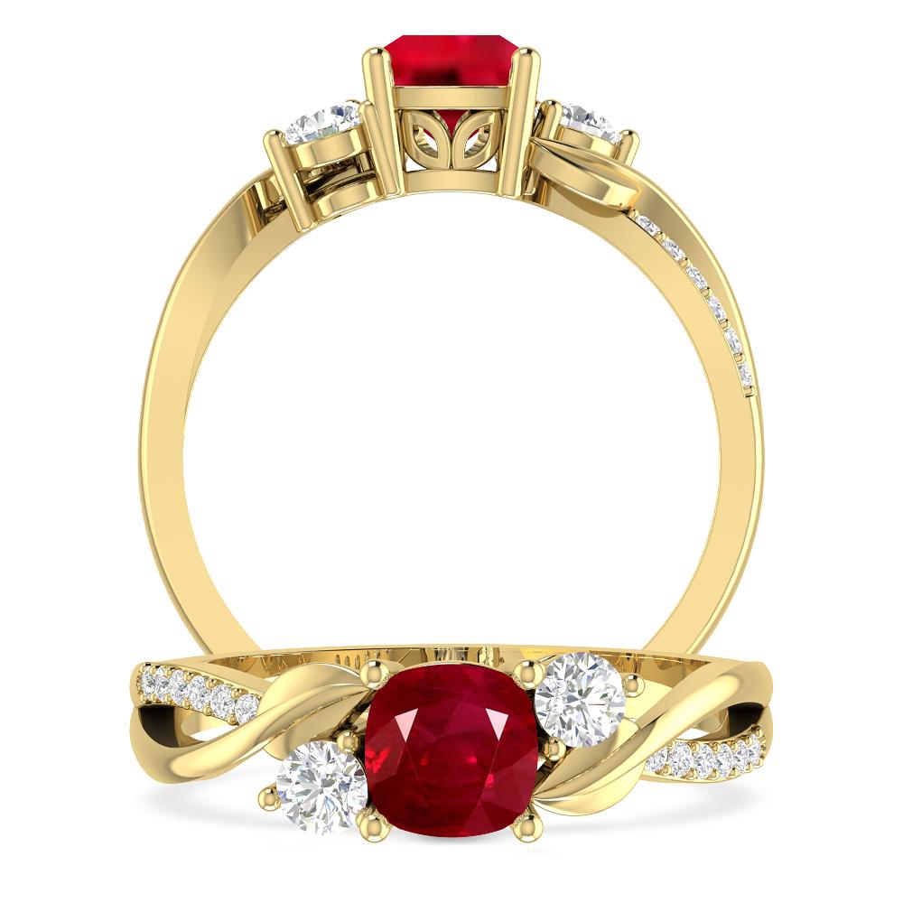 Yellow Gold - Ruby