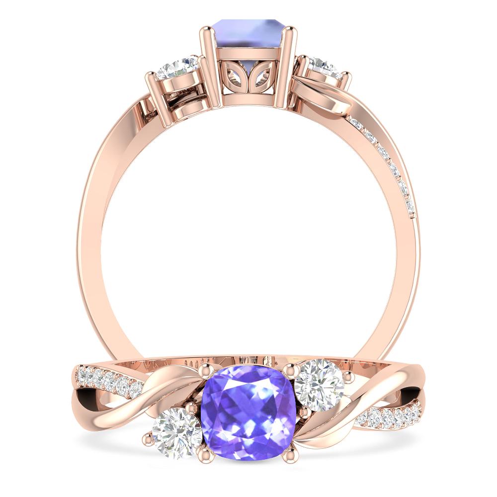 Rose Gold - Tanzanite
