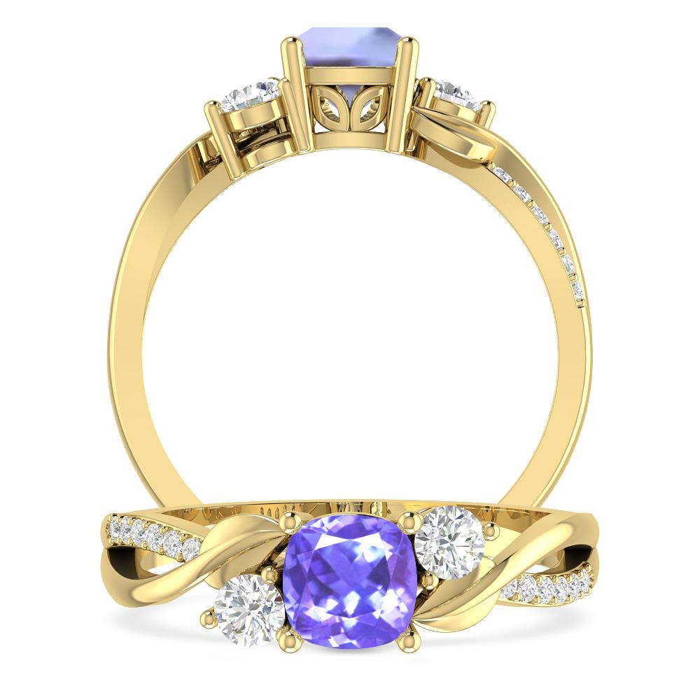 Yellow Gold - Tanzanite