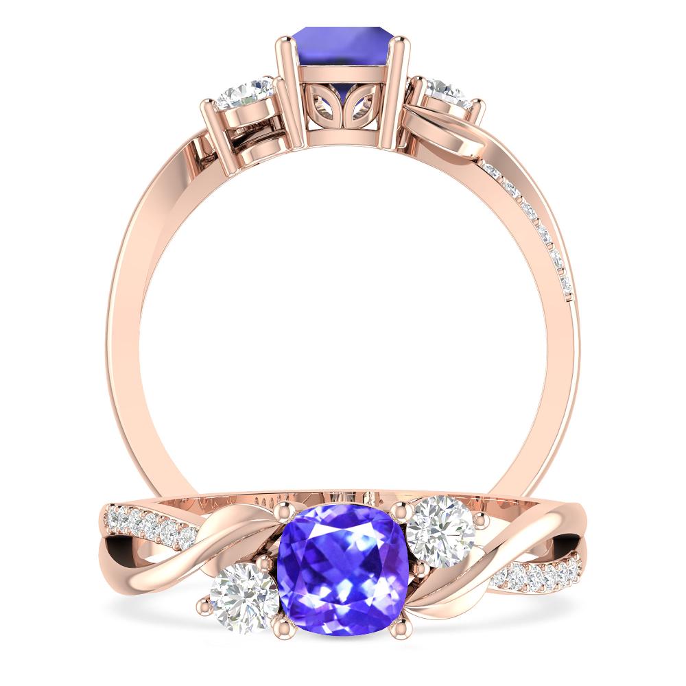 Rose Gold - Tanzanite