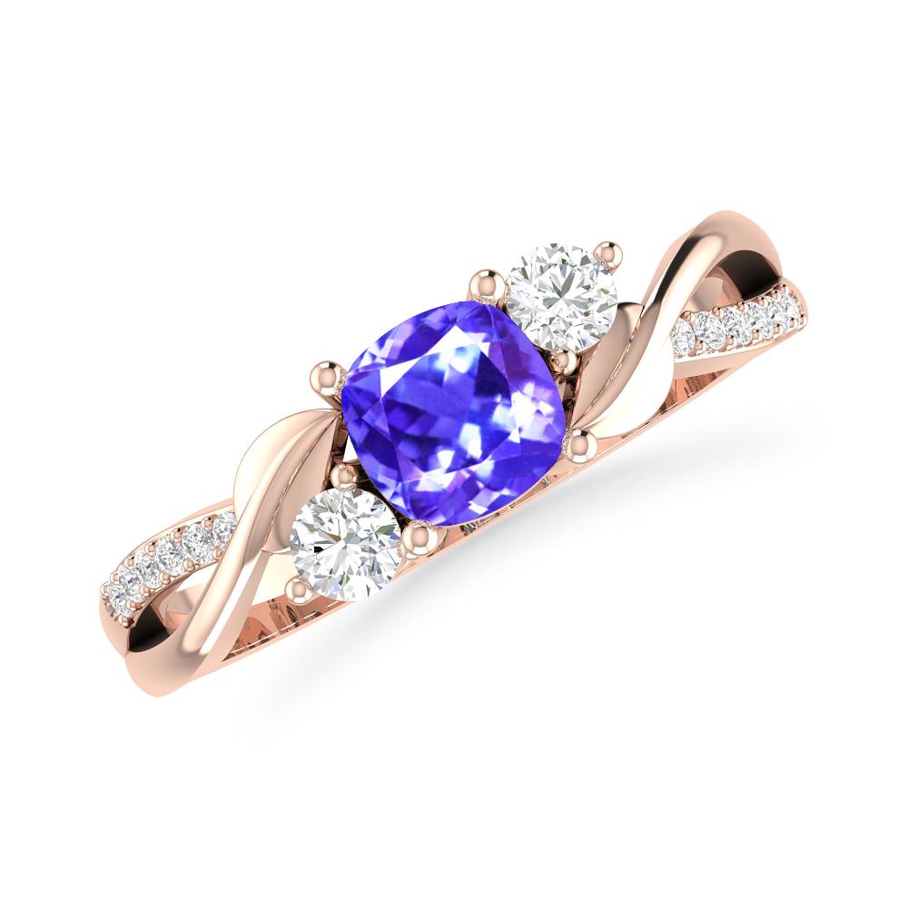 Rose Gold - Tanzanite