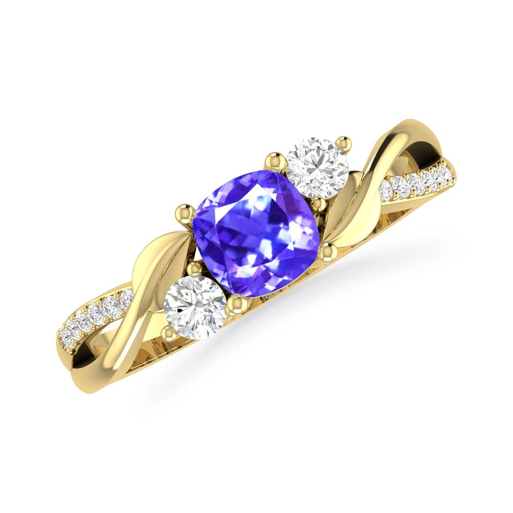 Yellow Gold - Tanzanite