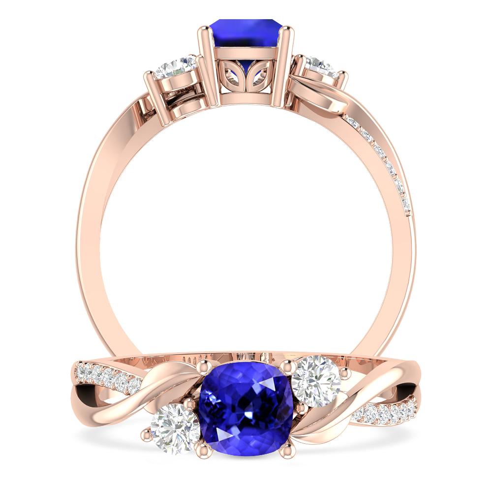 Rose Gold - Tanzanite