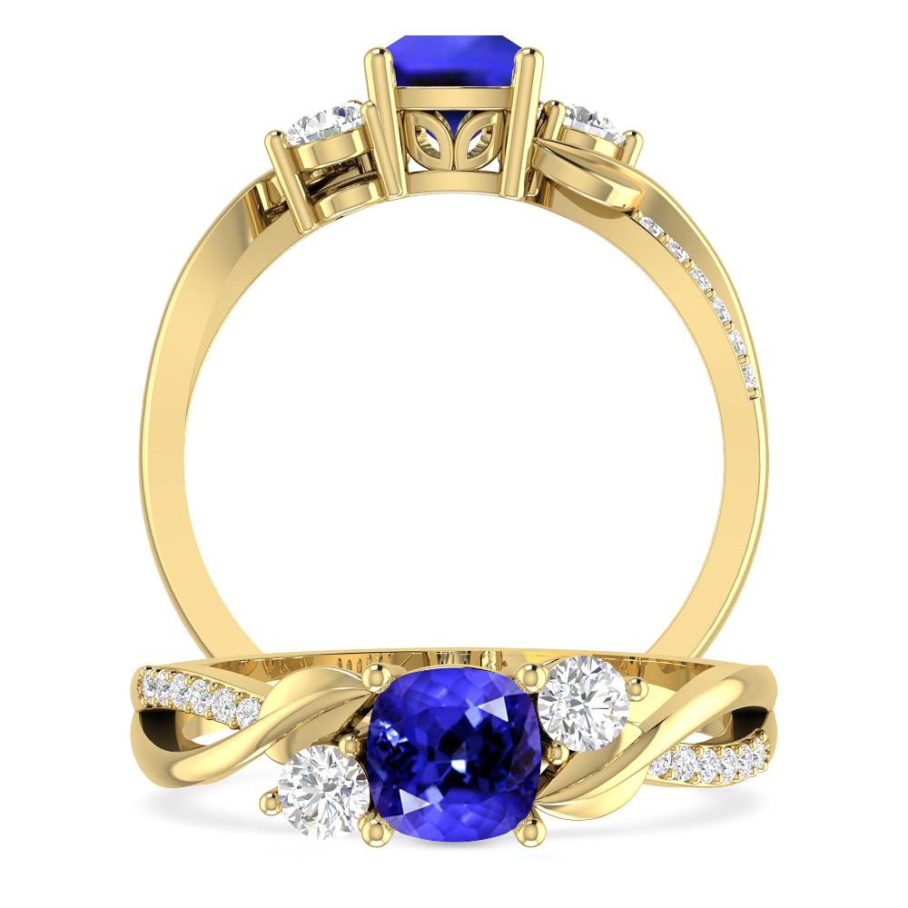 Yellow Gold - Tanzanite