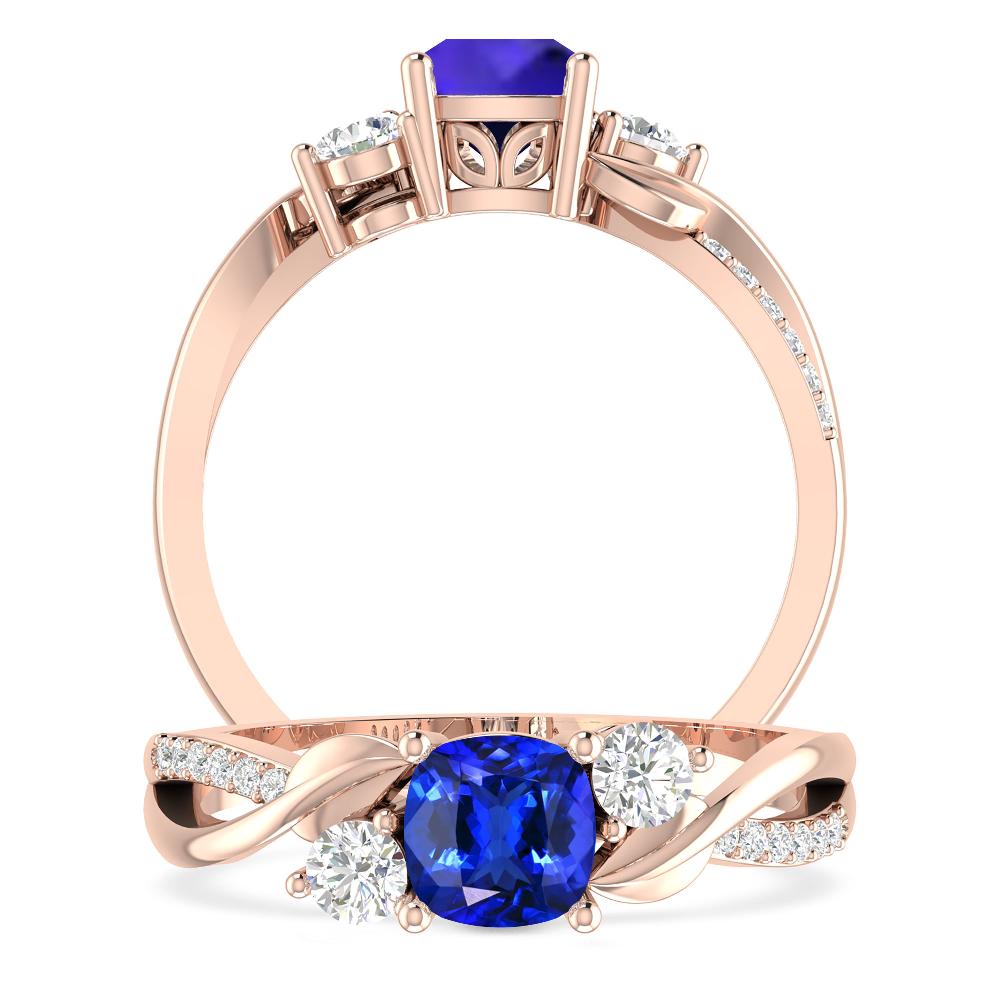 Rose Gold - Tanzanite