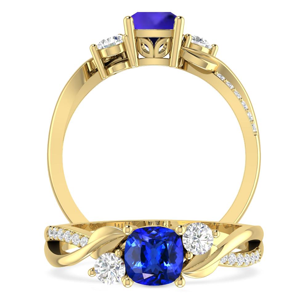 Yellow Gold - Tanzanite
