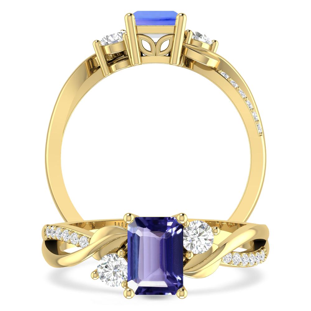 Yellow Gold - Tanzanite