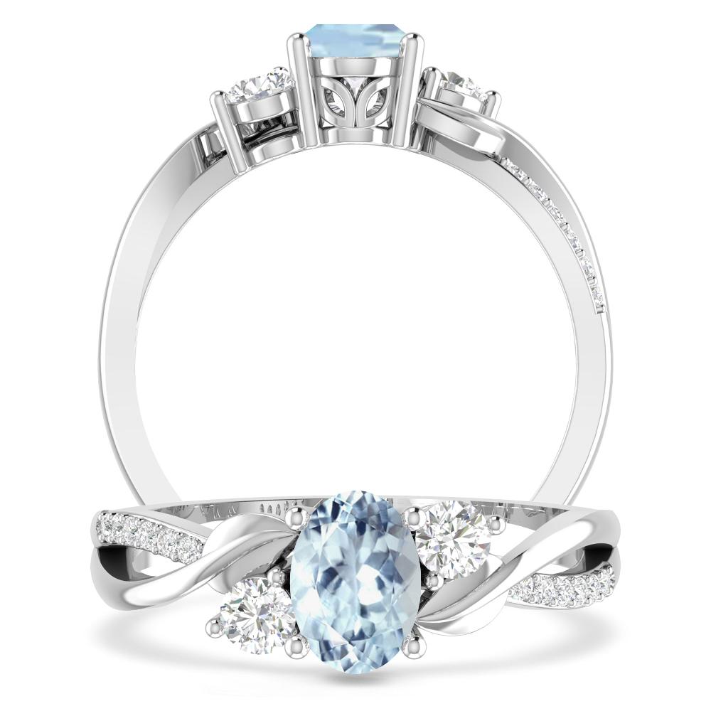 White Gold - Aquamarine