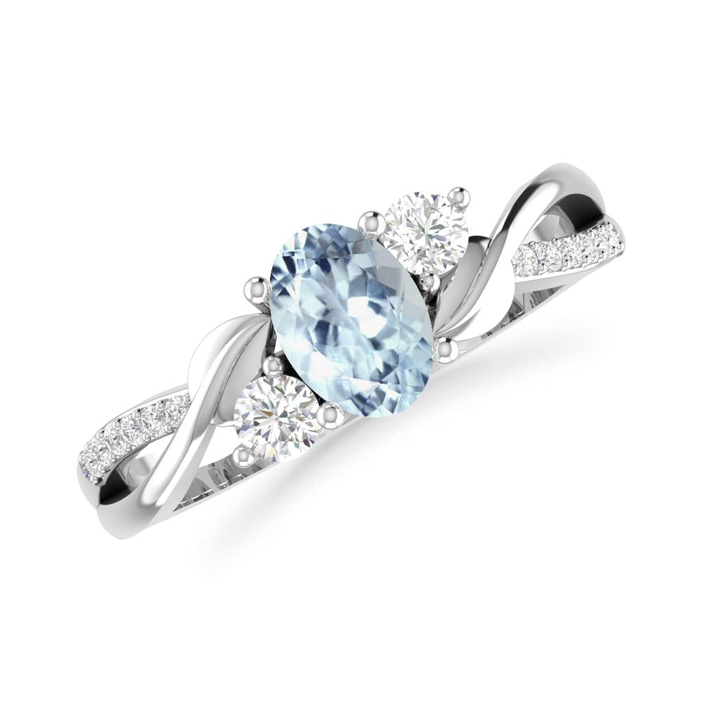 White Gold - Aquamarine