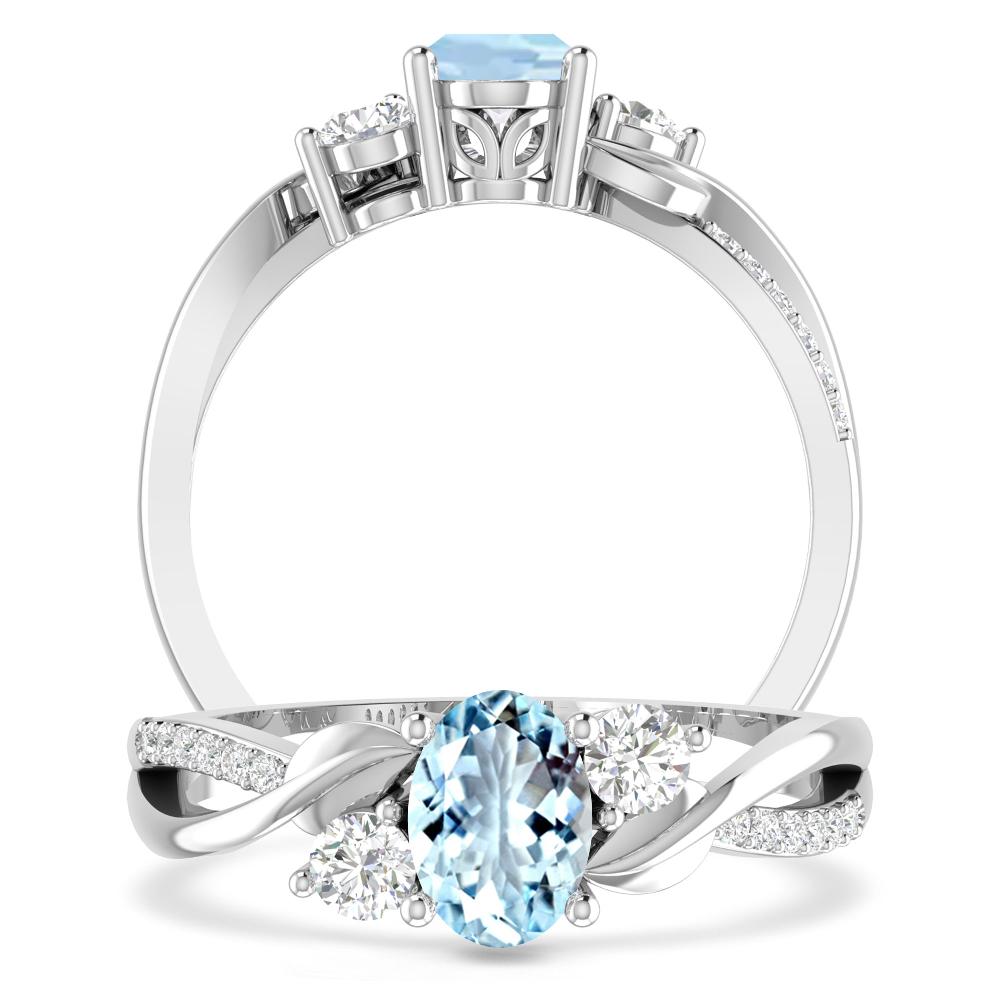 White Gold - Aquamarine
