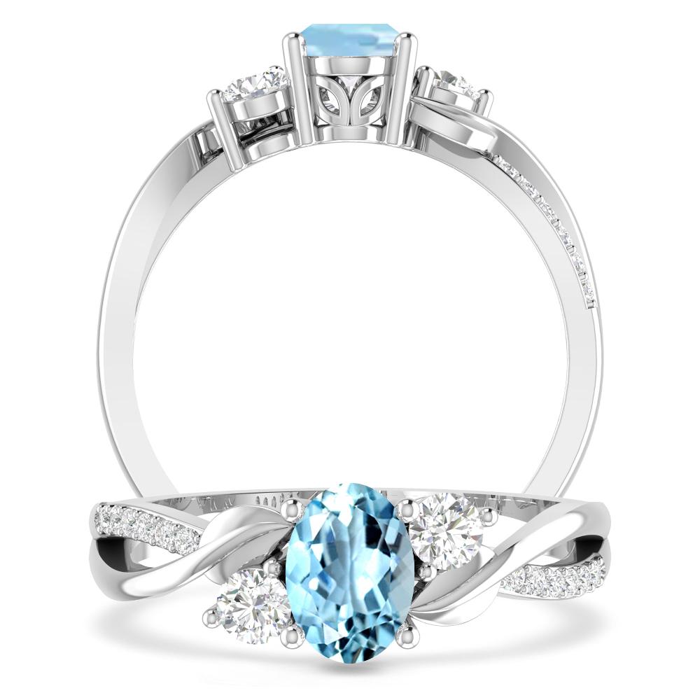 White Gold - Aquamarine