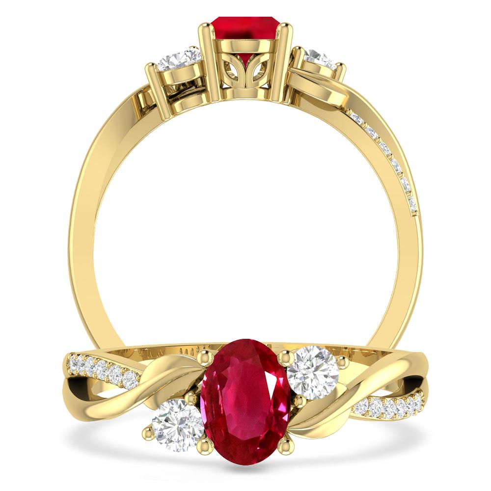 Yellow Gold - Ruby