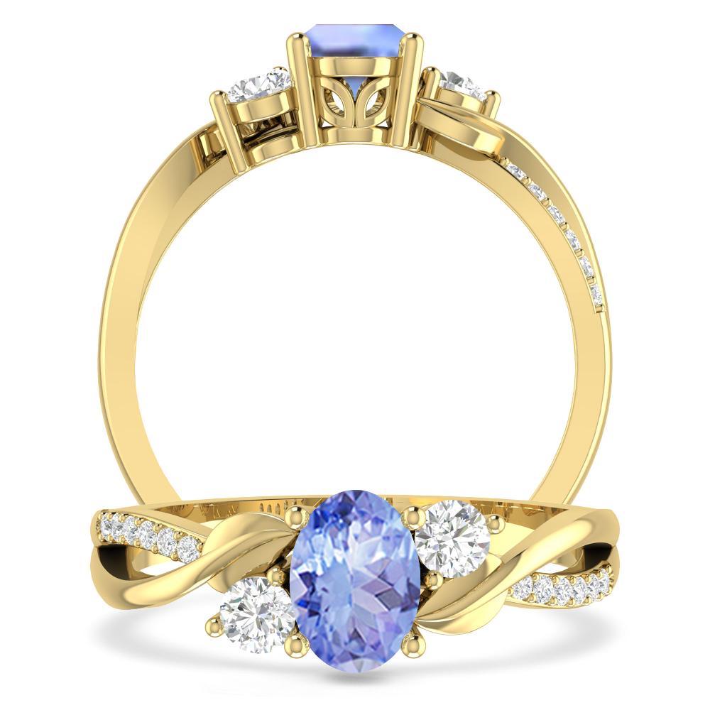 Yellow Gold - Tanzanite