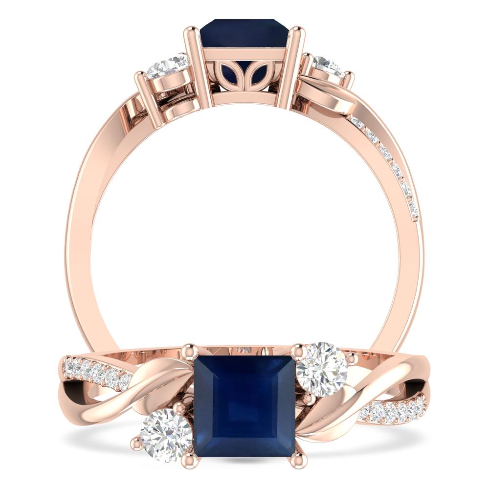 Rose Gold - Sapphire