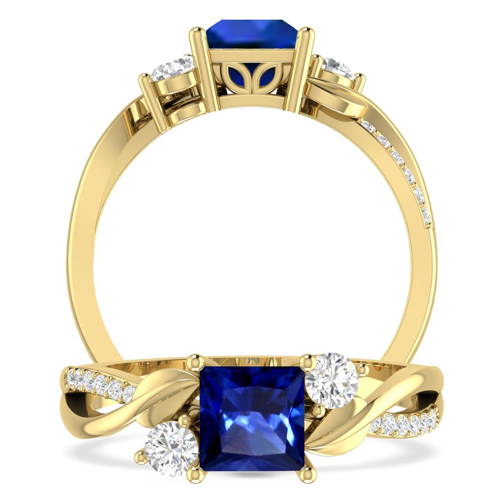 Yellow Gold - Sapphire