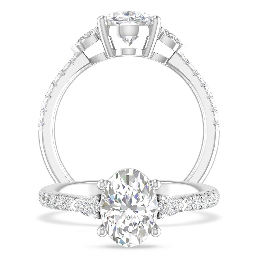 White Gold -  Oval