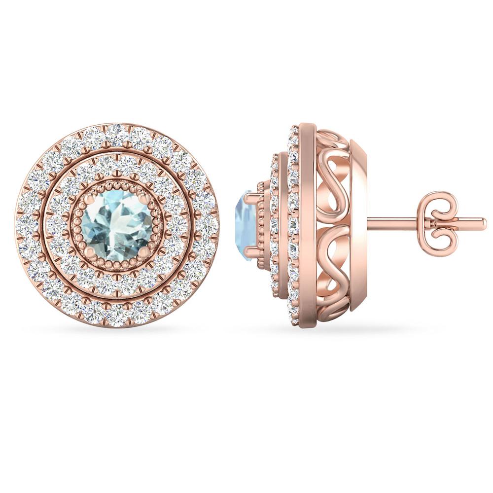 Rose Gold - Aquamarine