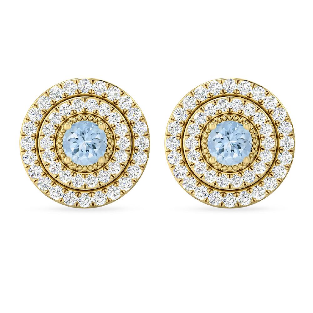 Yellow Gold - Aquamarine