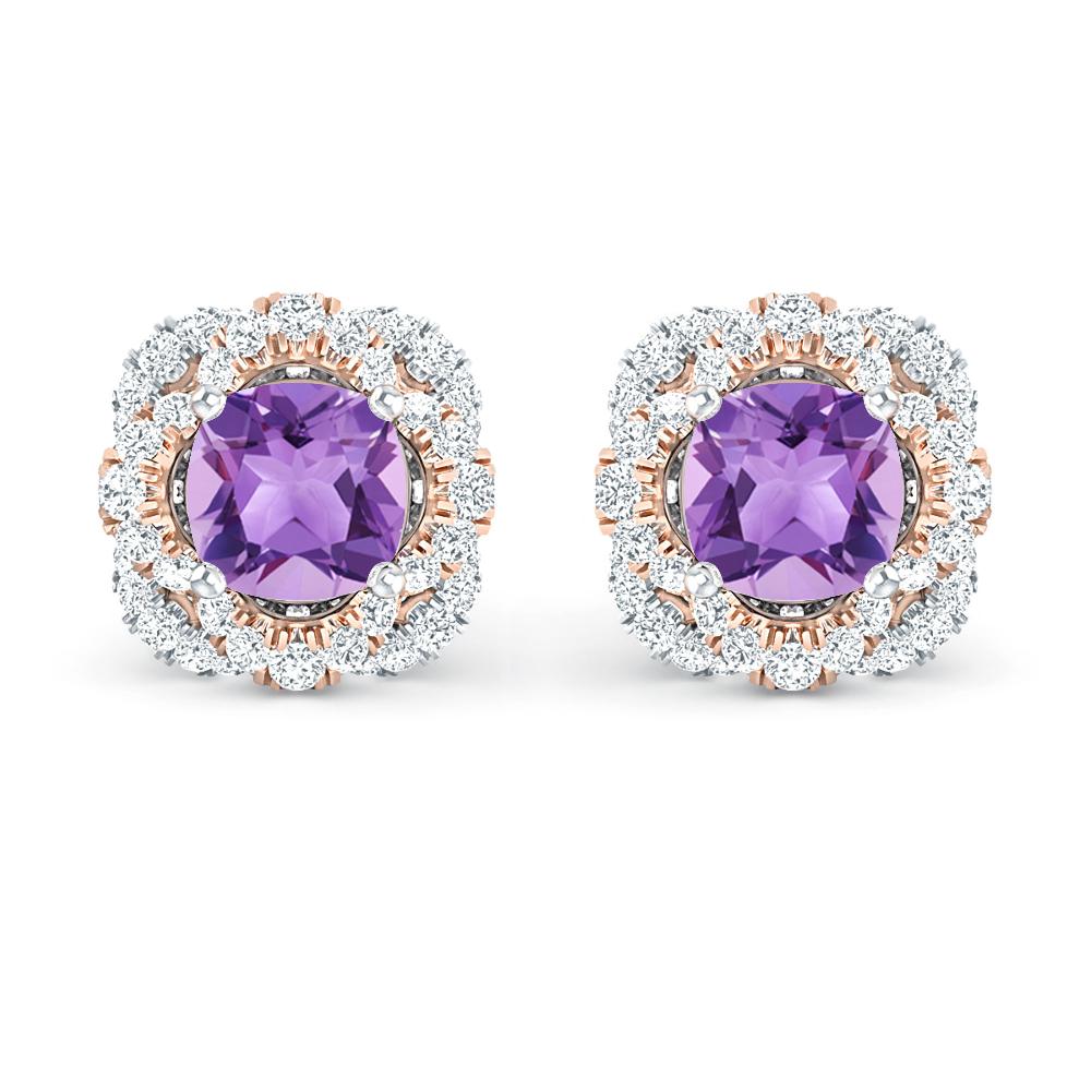 White Gold/Rose Gold - Amethyst