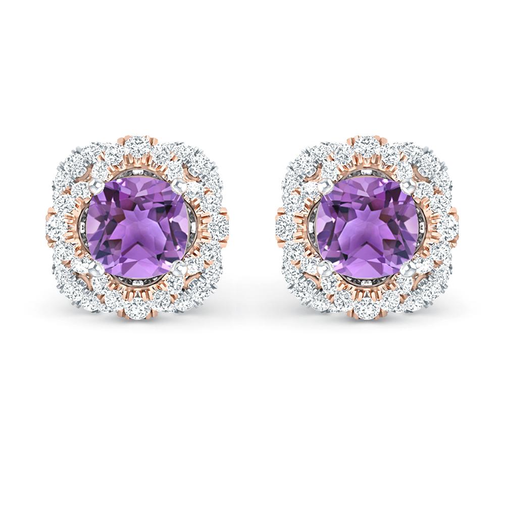 White Gold/Rose Gold - Amethyst