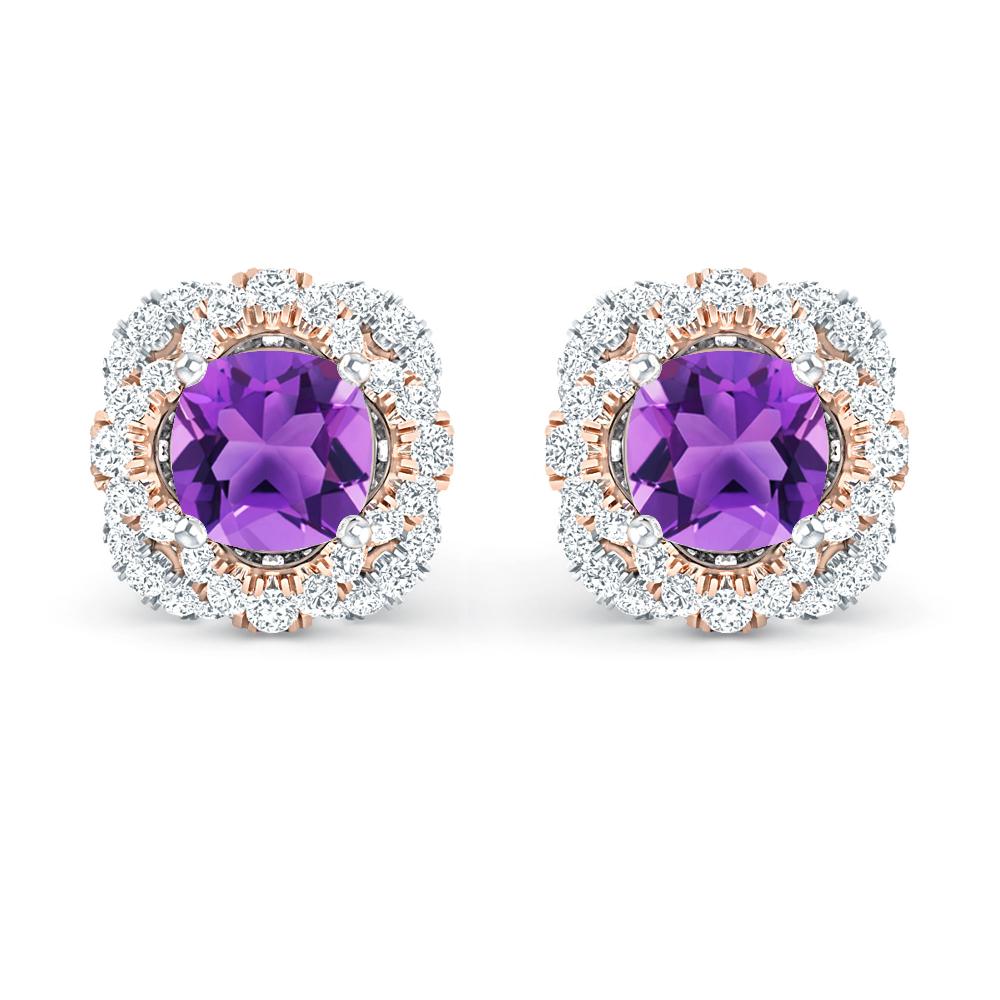White Gold/Rose Gold - Amethyst