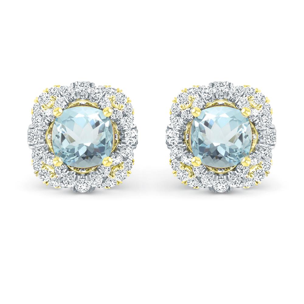Yellow Gold/White Gold - Aquamarine