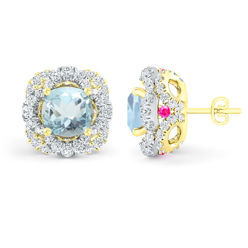 Yellow Gold/White Gold - Aquamarine