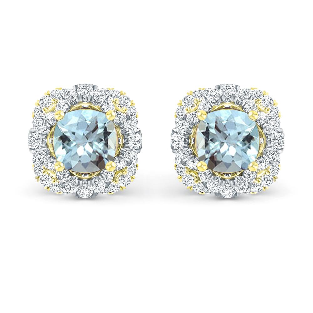 Yellow Gold/White Gold - Aquamarine