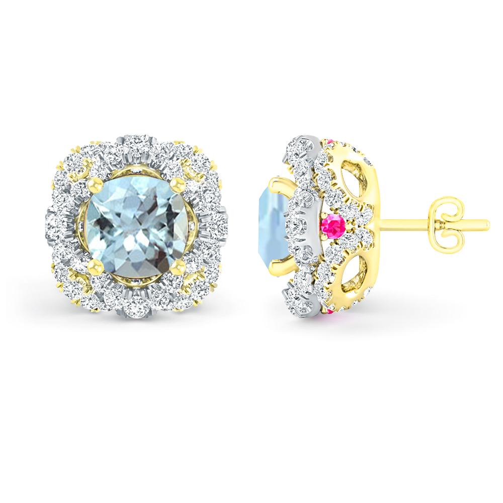 Yellow Gold/White Gold - Aquamarine