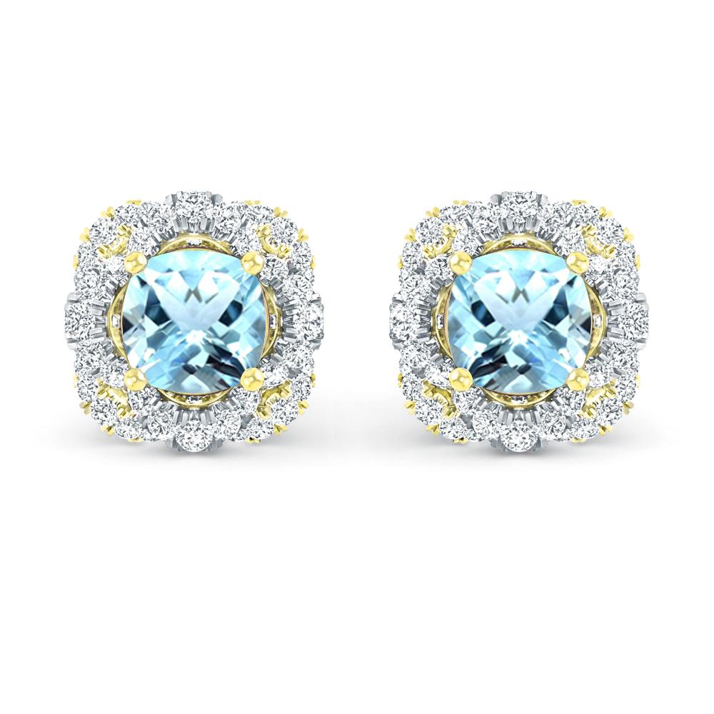 Yellow Gold/White Gold - Aquamarine